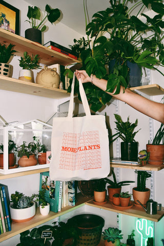 More Plants Tote Bag - Black Bamboo